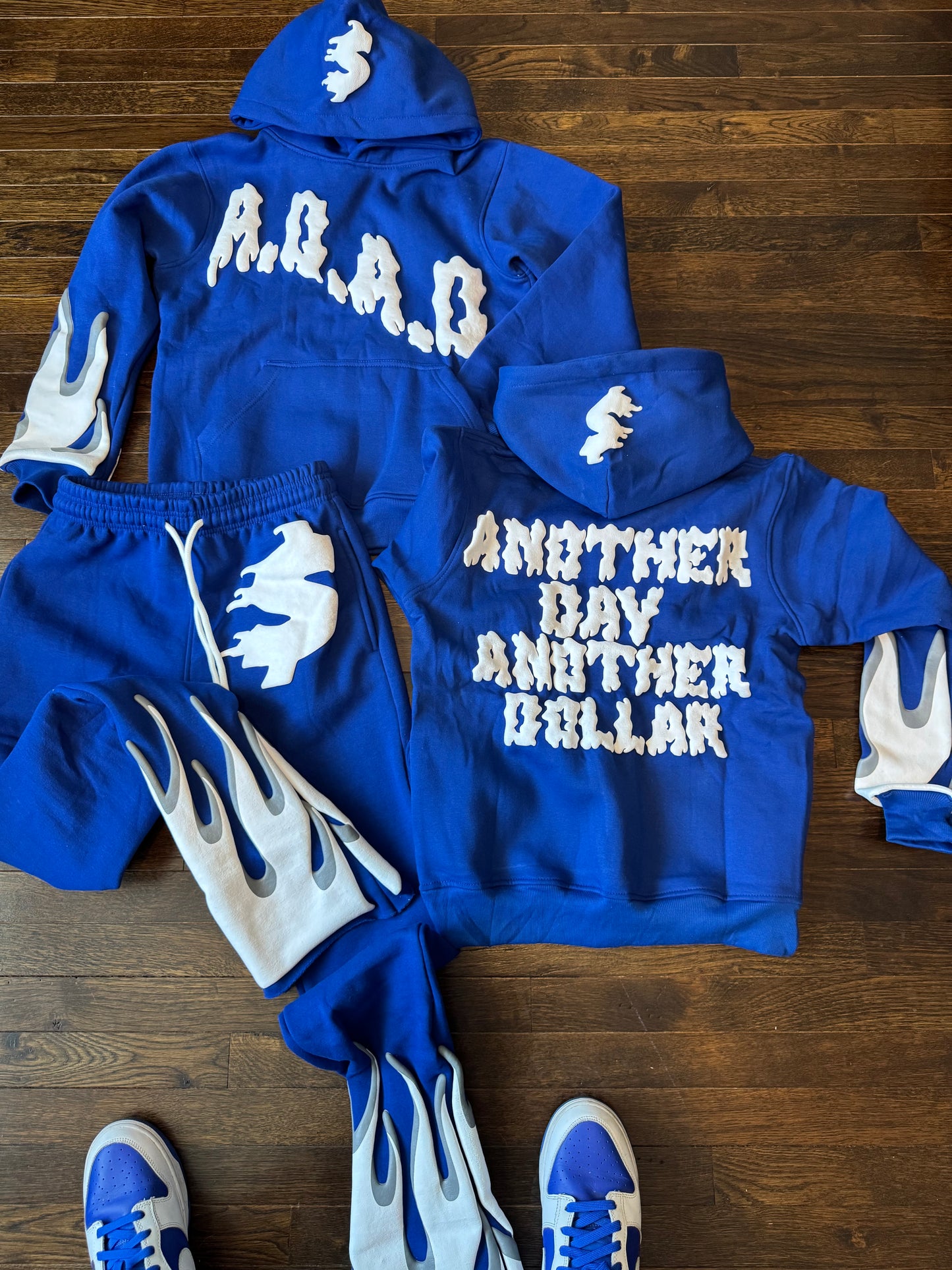 “Another day Another dollar” stacked sweatsuits